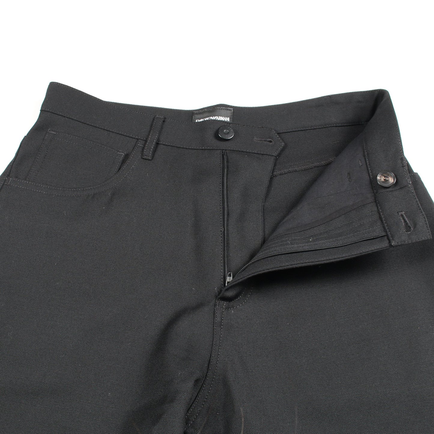 パンツ ウール ブラック エンポリオアルマーニ ボトムス EMPORIO ARMANI