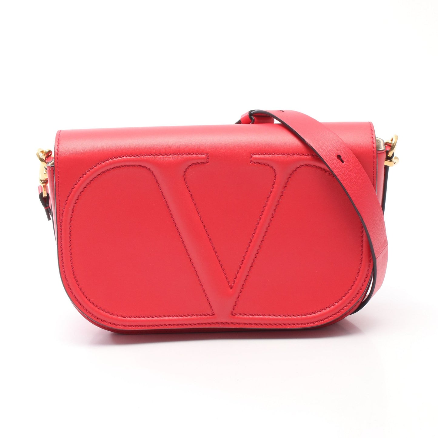ウォーク Vロゴ ショルダーバッグ レザー ピンクレッド ヴァレンティノガラヴァーニ バッグ VALENTINO GARAVANI