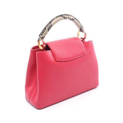 カプシーヌBB フランボワーズ ハンドバッグ レザー パイソン ピンク ベージュ 2WAY ルイヴィトン バッグ LOUIS VUITTON