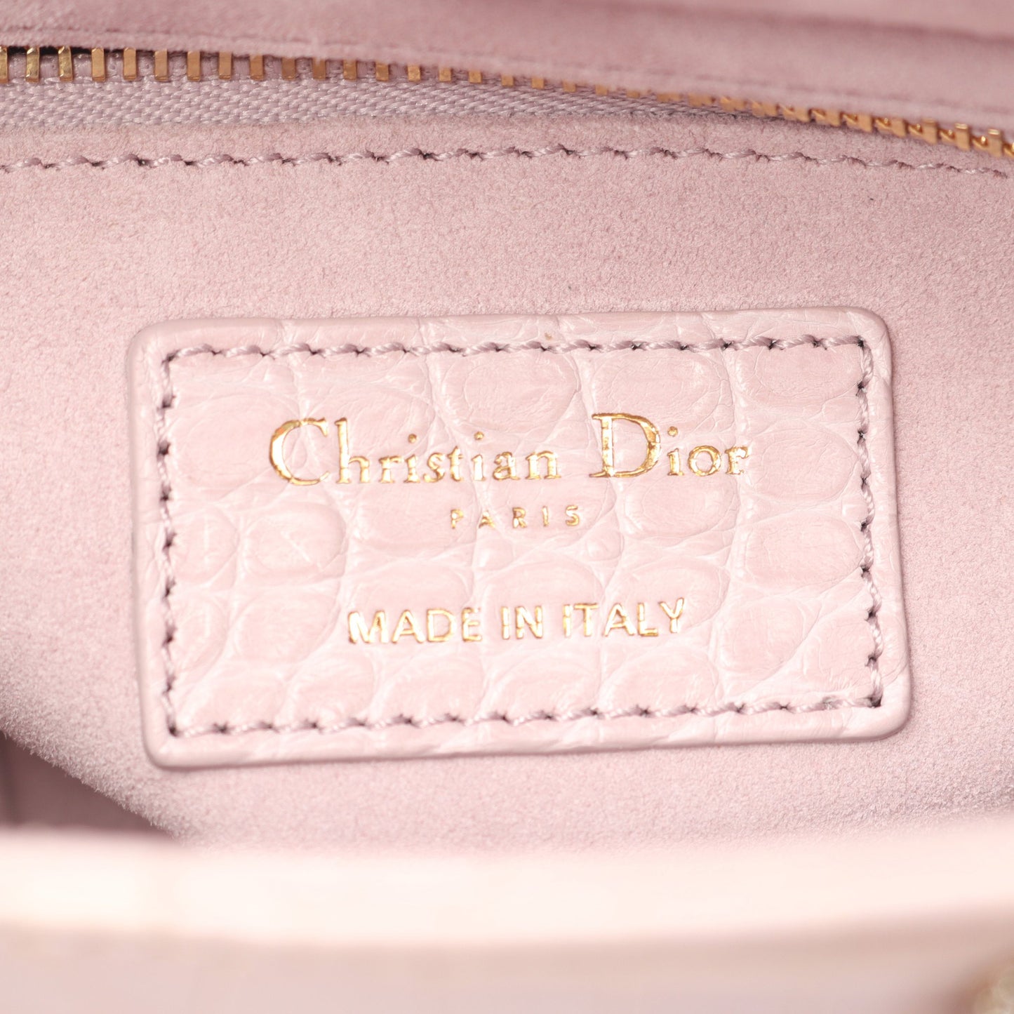 レディディオール ミニ ハンドバッグ クロコダイル ライトピンク 2WAY クリスチャンディオール バッグ Christian Dior