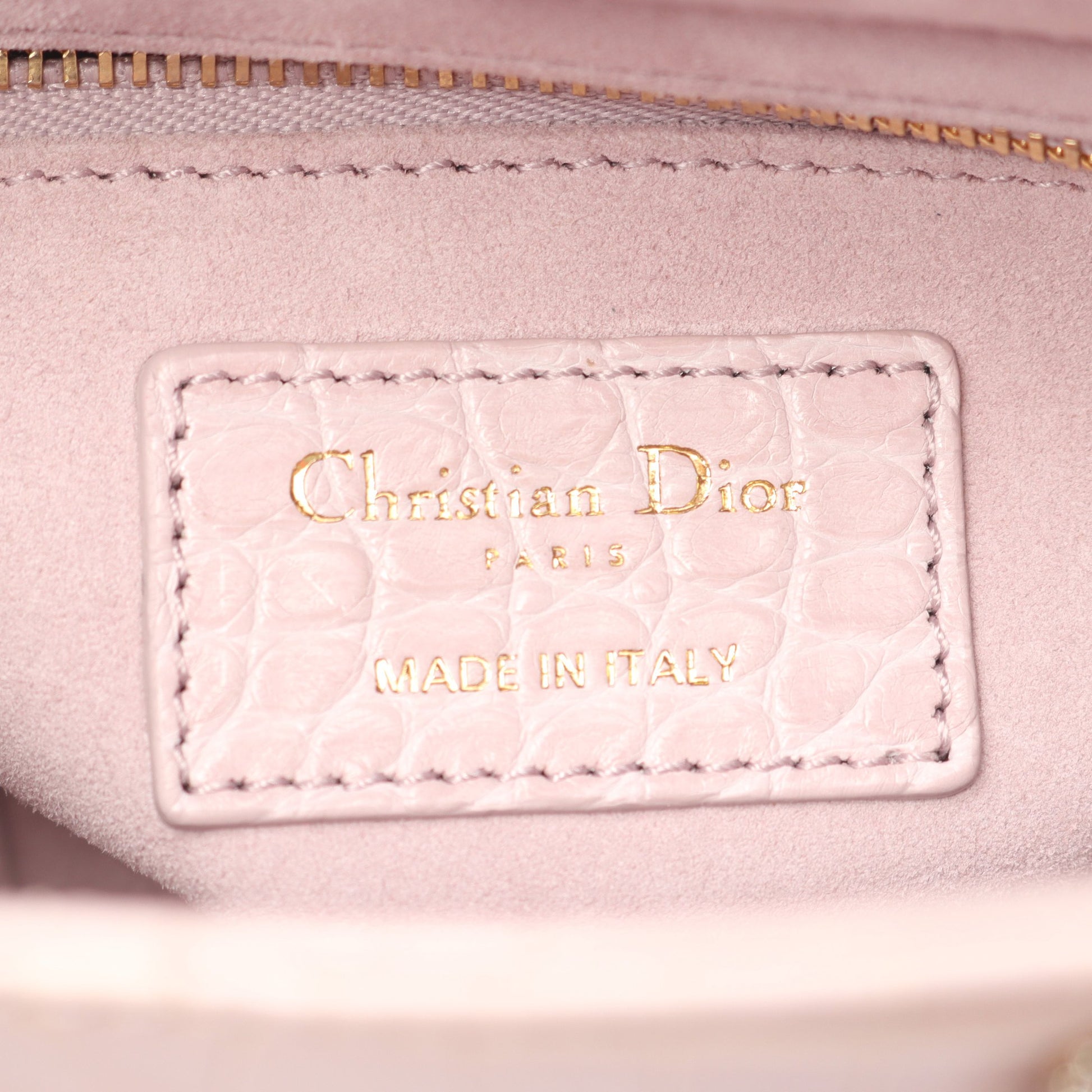 レディディオール ミニ ハンドバッグ クロコダイル ライトピンク 2WAY クリスチャンディオール バッグ Christian Dior