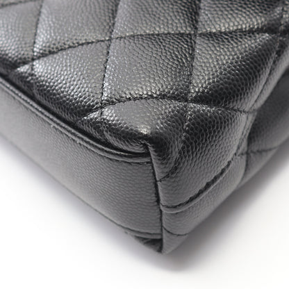 ココハンドル ミニマトラッセ チェーンショルダーバッグ キャビアスキン ブラック ゴールド金具 2WAY シャネル バッグ CHANEL