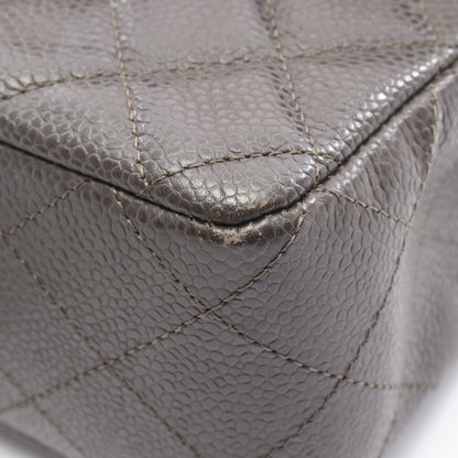 ミニマトラッセ20 チェーンショルダーバッグ キャビアスキン ダークグレー シルバー金具 シャネル バッグ CHANEL