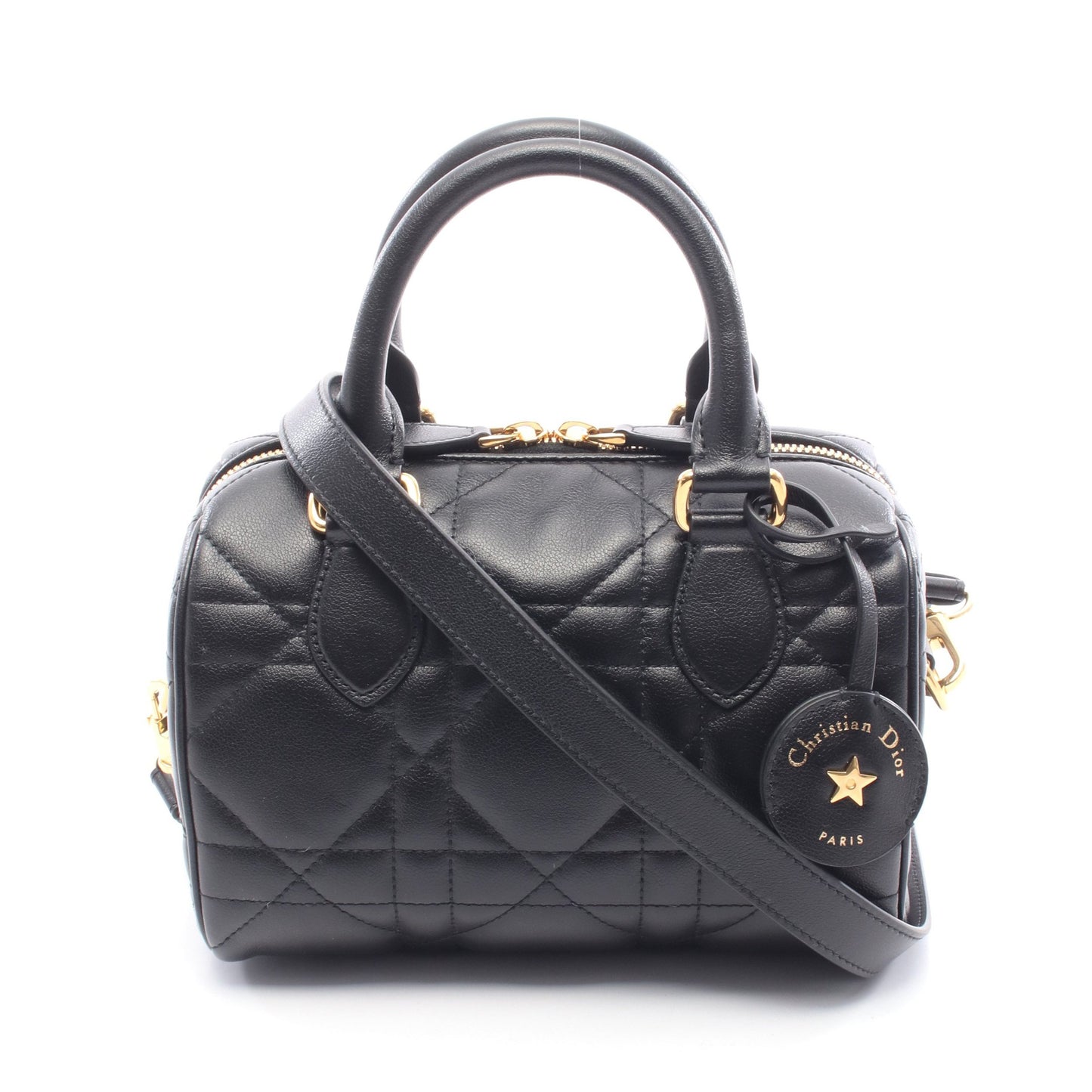 グルーヴ 20 マクロカナージュ ハンドバッグ レザー ブラック 2WAY クリスチャンディオール バッグ Christian Dior