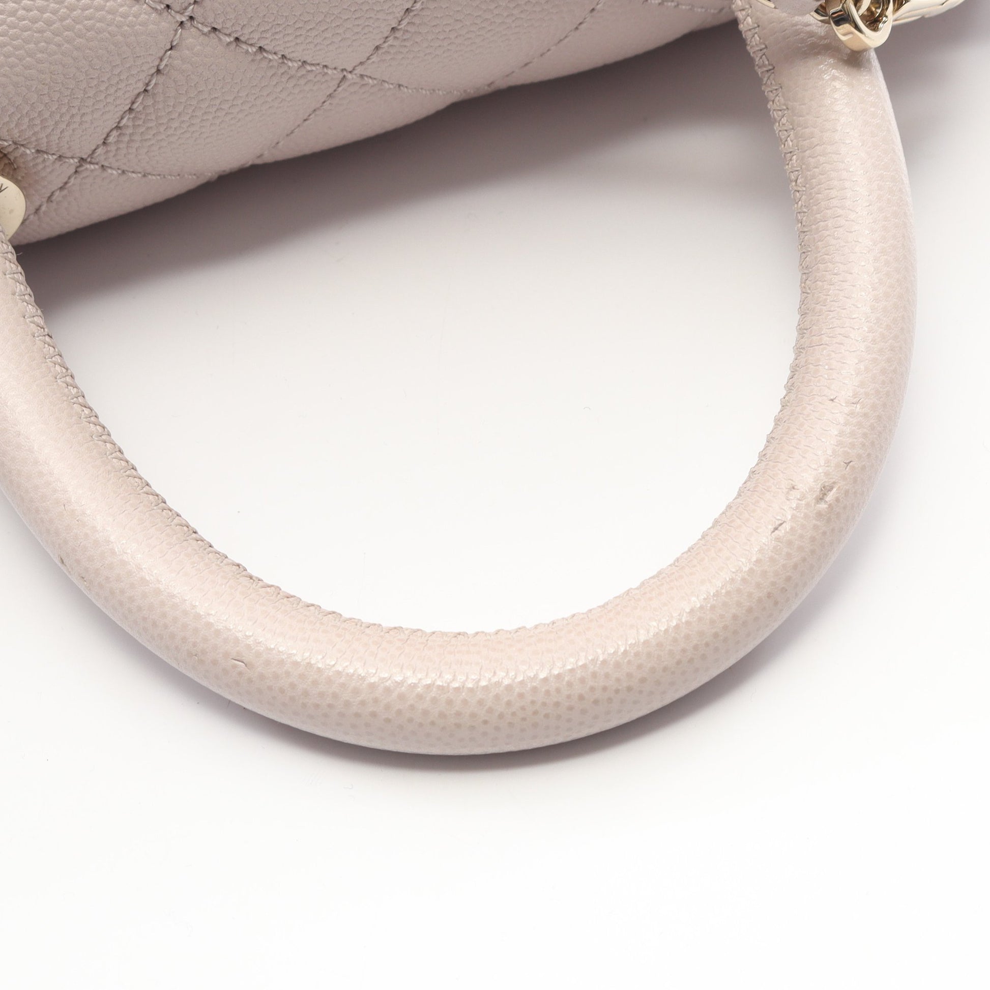 ココハンドル フラップ マトラッセ ハンドバッグ キャビアスキン ライトピンク ゴールド金具 2WAY シャネル バッグ CHANEL