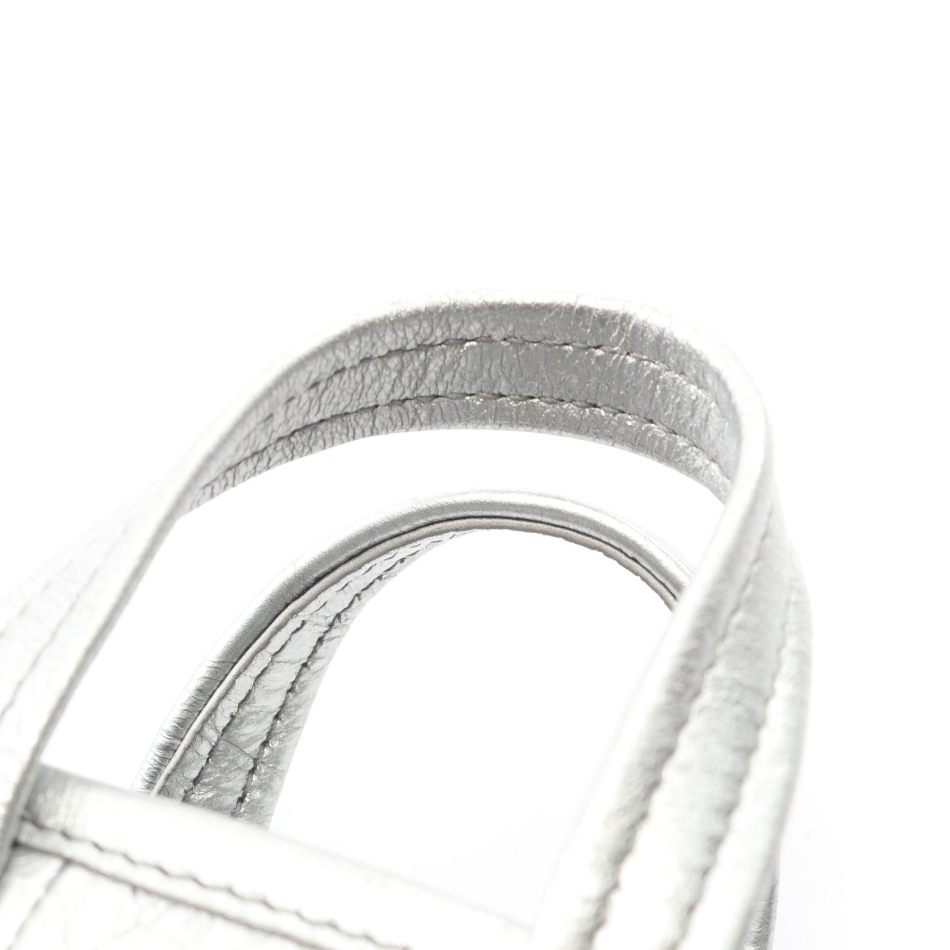 バーブ フォンホルダー ショルダーバッグ レザー シルバー 2WAY バレンシアガ バッグ BALENCIAGA