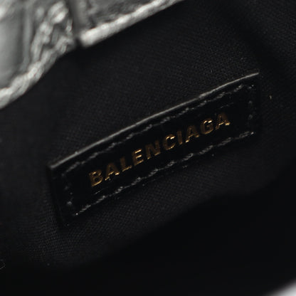 バーブ フォンホルダー ショルダーバッグ レザー シルバー 2WAY バレンシアガ バッグ BALENCIAGA