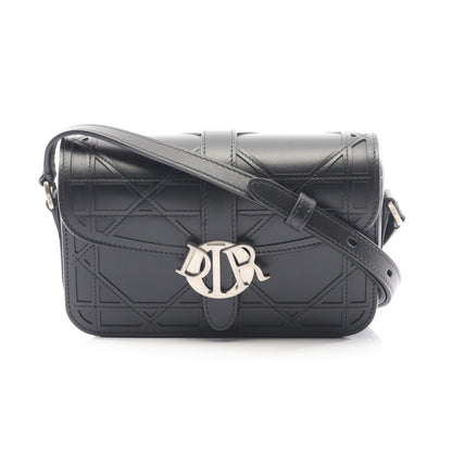DIOR CHARM カナージュ ショルダーバッグ レザー ブラック クリスチャンディオール バッグ Christian Dior