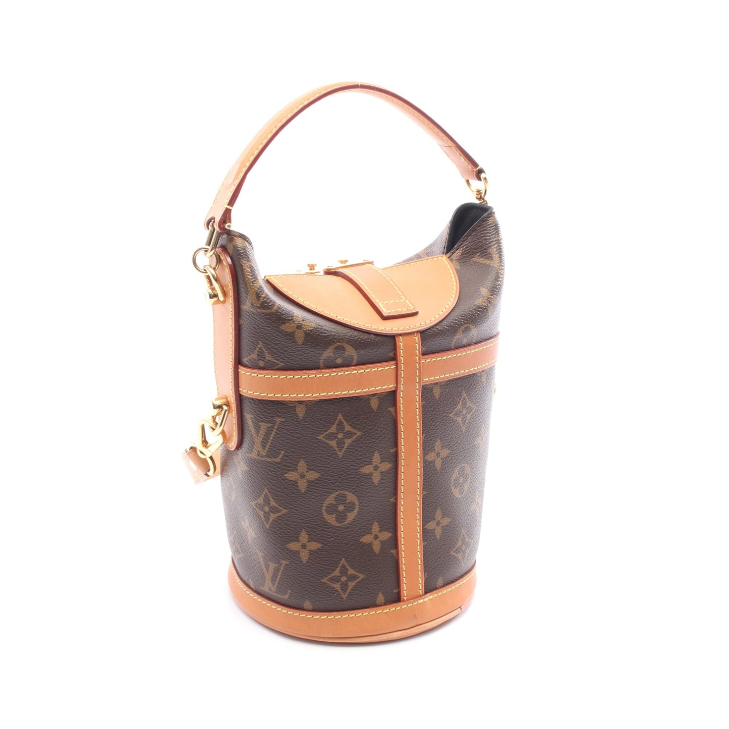 ダッフルバッグ モノグラム ハンドバッグ PVC レザー ブラウン 2WAY ルイヴィトン バッグ LOUIS VUITTON