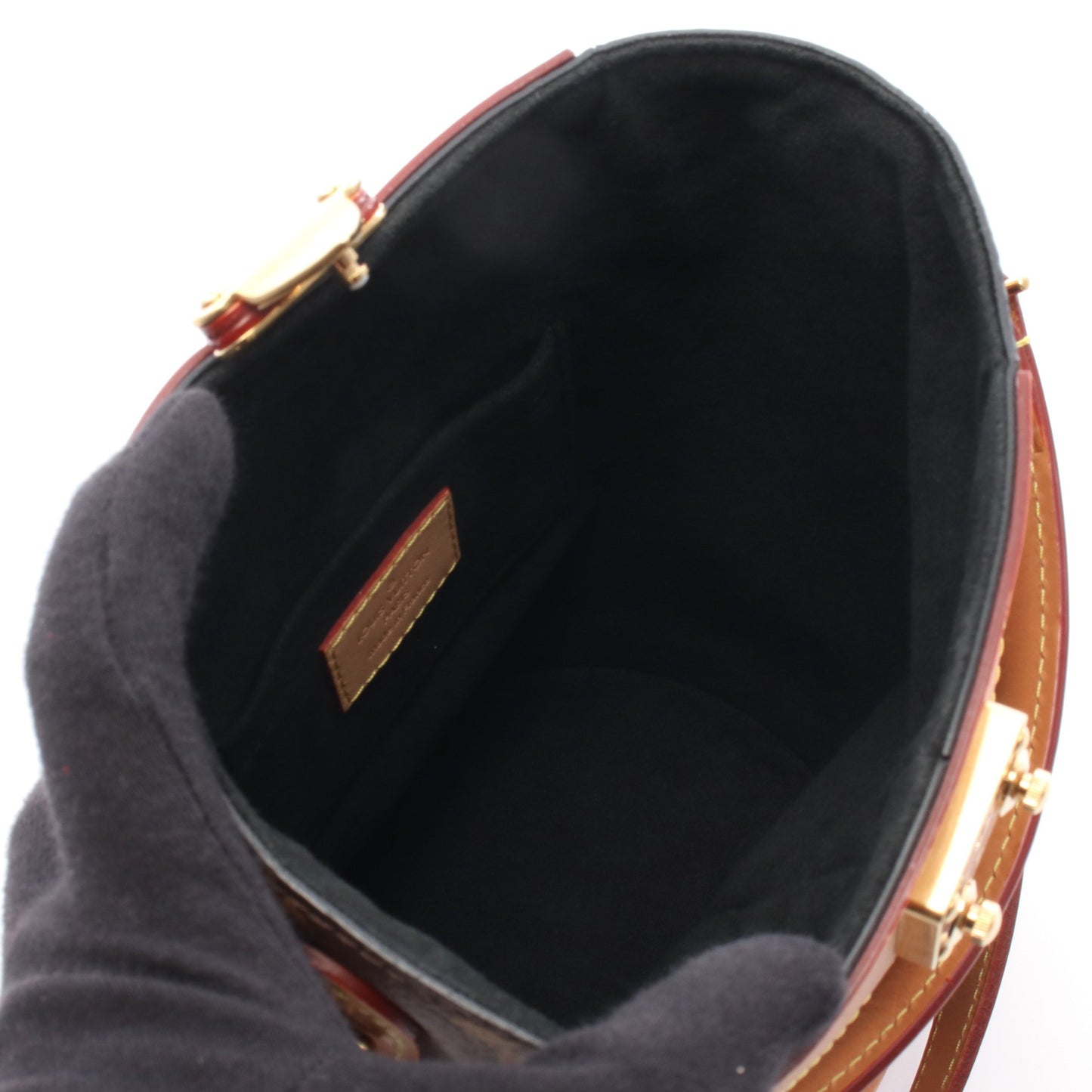 ダッフルバッグ モノグラム ハンドバッグ PVC レザー ブラウン 2WAY ルイヴィトン バッグ LOUIS VUITTON