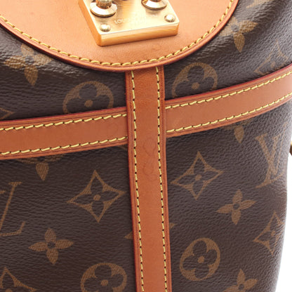 ダッフルバッグ モノグラム ハンドバッグ PVC レザー ブラウン 2WAY ルイヴィトン バッグ LOUIS VUITTON