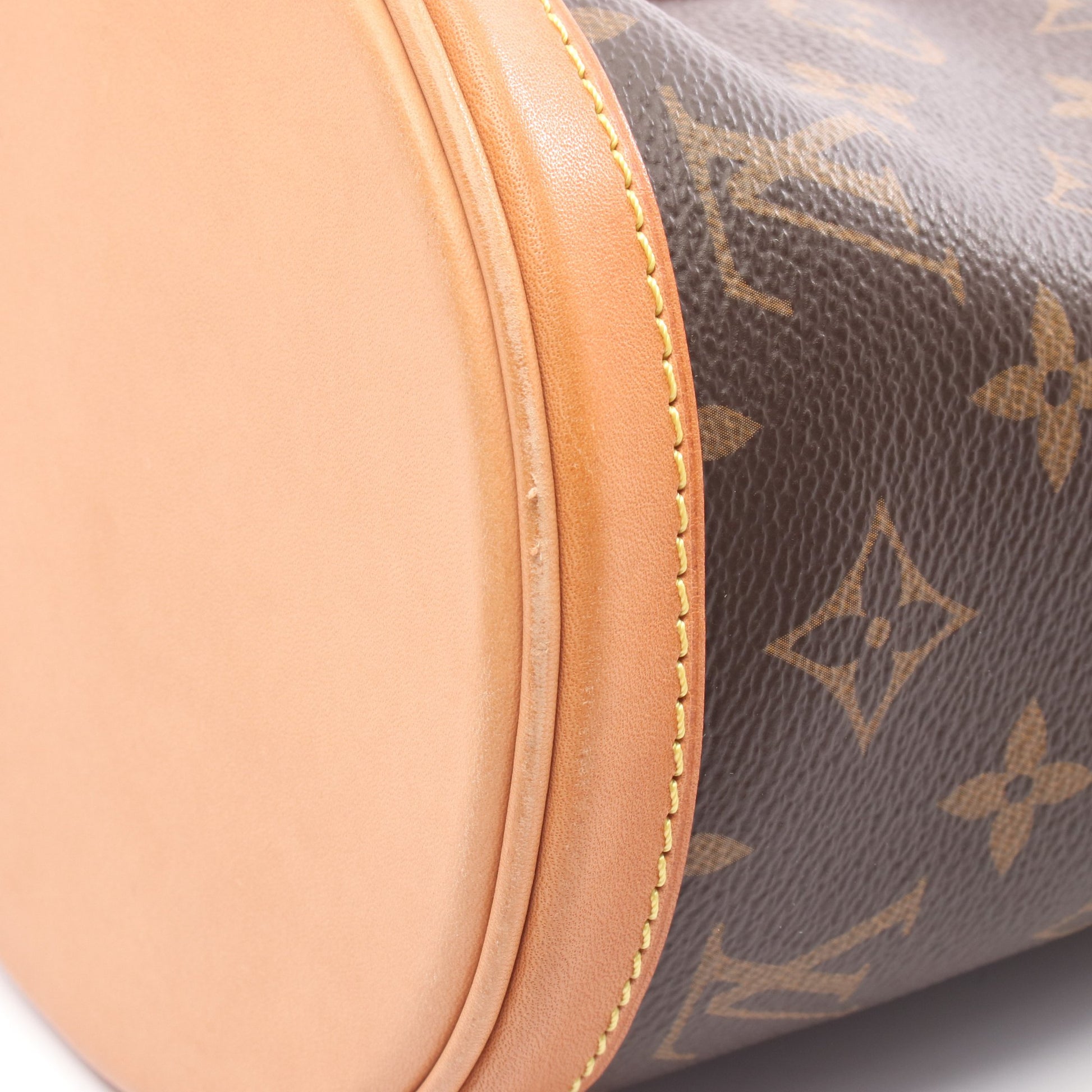ダッフルバッグ モノグラム ハンドバッグ PVC レザー ブラウン 2WAY ルイヴィトン バッグ LOUIS VUITTON