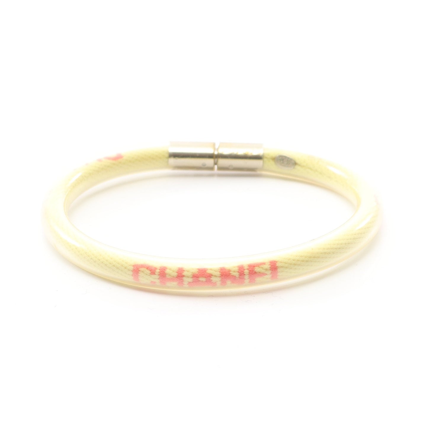 スポーツライン ロゴ チューブバングル ブレスレット ラバー イエロー 00T シャネル アクセサリー CHANEL