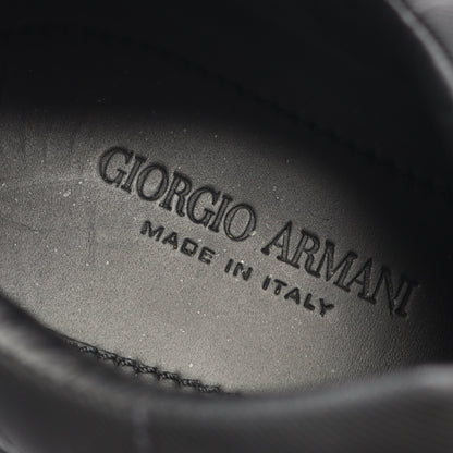 スニーカー ファブリック レザー ブラック ボルドー ジョルジオアルマーニ シューズ GIORGIO ARMANI