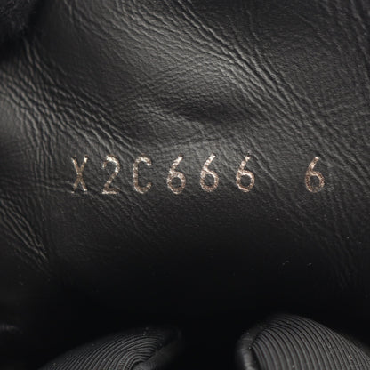スニーカー ファブリック レザー ブラック ボルドー ジョルジオアルマーニ シューズ GIORGIO ARMANI