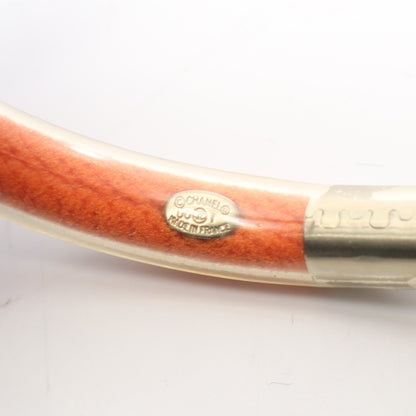 スポーツライン ロゴ チューブバングル ブレスレット ラバー オレンジ 00T シャネル アクセサリー CHANEL