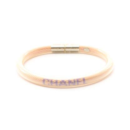 スポーツライン ロゴ チューブバングル ブレスレット ラバー ピンクベージュ 00T シャネル アクセサリー CHANEL