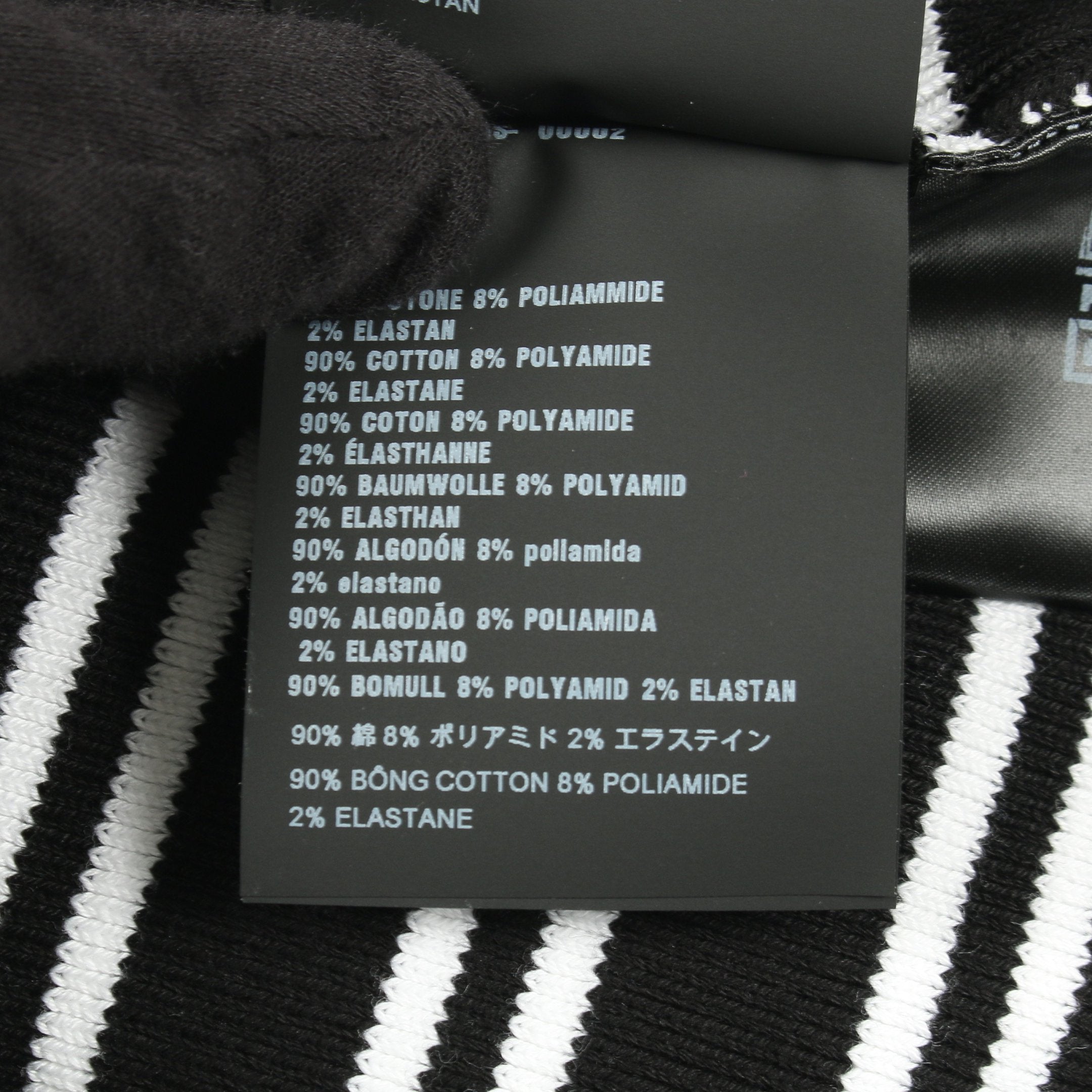 プラダ PRADA ロゴ刺繍 ニット 衣料品 トップス コットン レディース ブラック系 / ホワイト系 【中古】 ロゴ刺繍 ニット クルーネック ボーダー コットン ブラック ホワイト