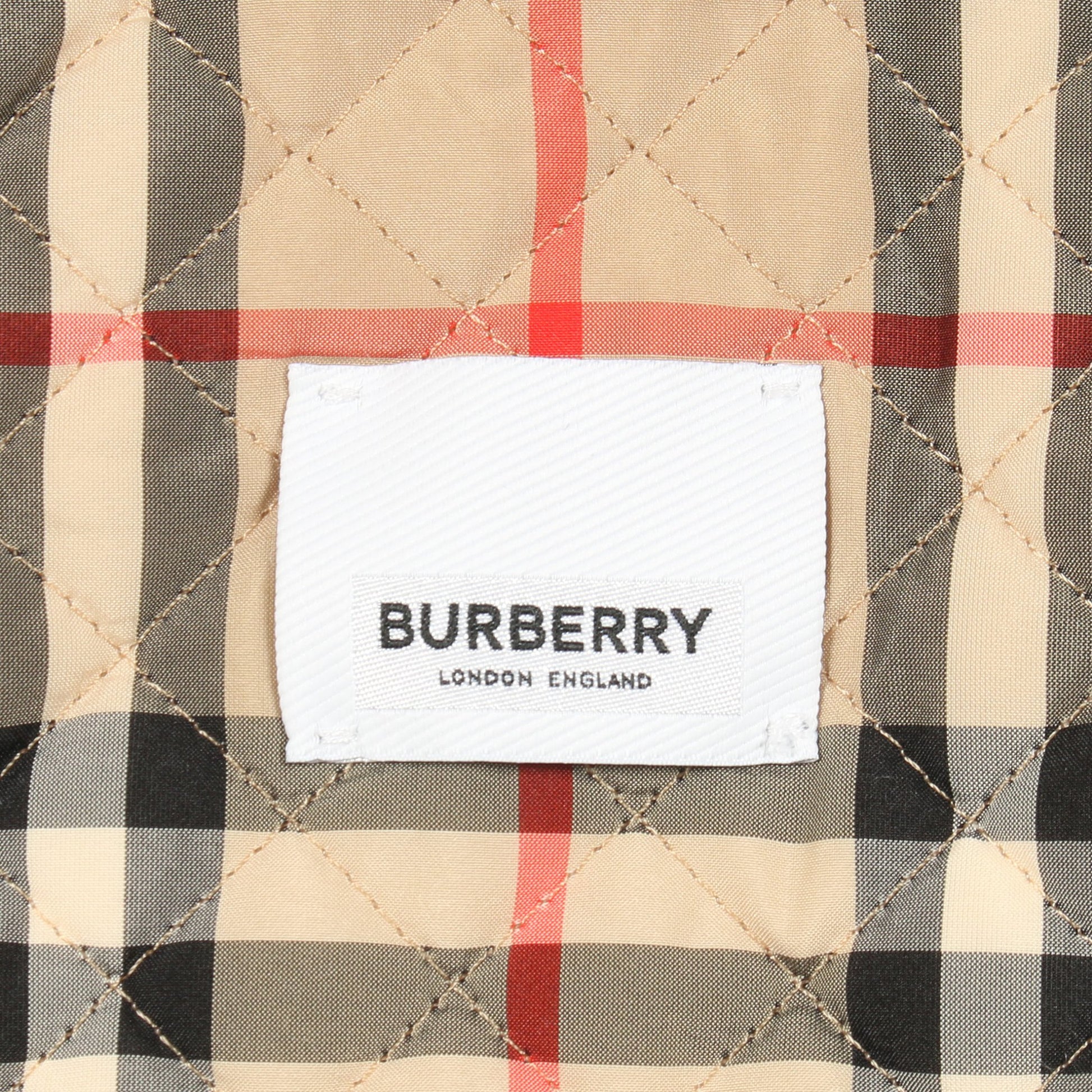 AUSTREL ボア ジャケット 刺繍 ウール ホワイト フード付き バーバリー アウター BURBERRY