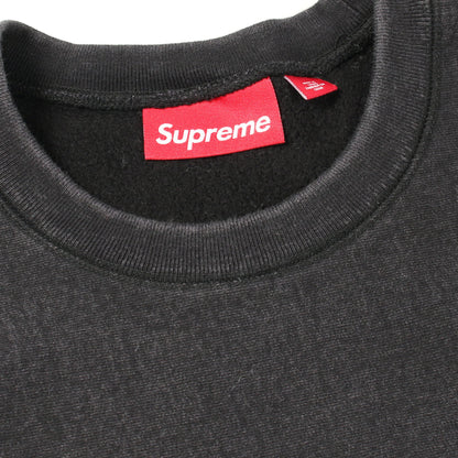 Washed Box Logo Crewneck スウェット ブラック 25SS スウェットシャツ クルーネック コットン ダークグレー ウォッシュ加工 裏起毛 25SS シュプリーム トップス Supreme