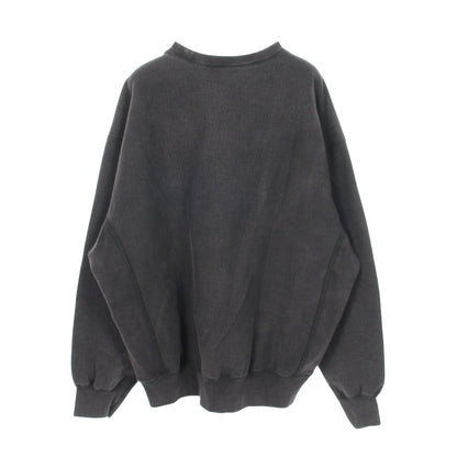 Washed Box Logo Crewneck スウェット ブラック 25SS スウェットシャツ クルーネック コットン ダークグレー ウォッシュ加工 裏起毛 25SS シュプリーム トップス Supreme