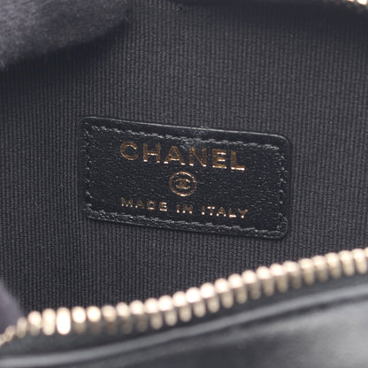 マトラッセ ハート チェーンショルダーバッグ ラムスキン ブラック ゴールド金具 シャネル バッグ CHANEL