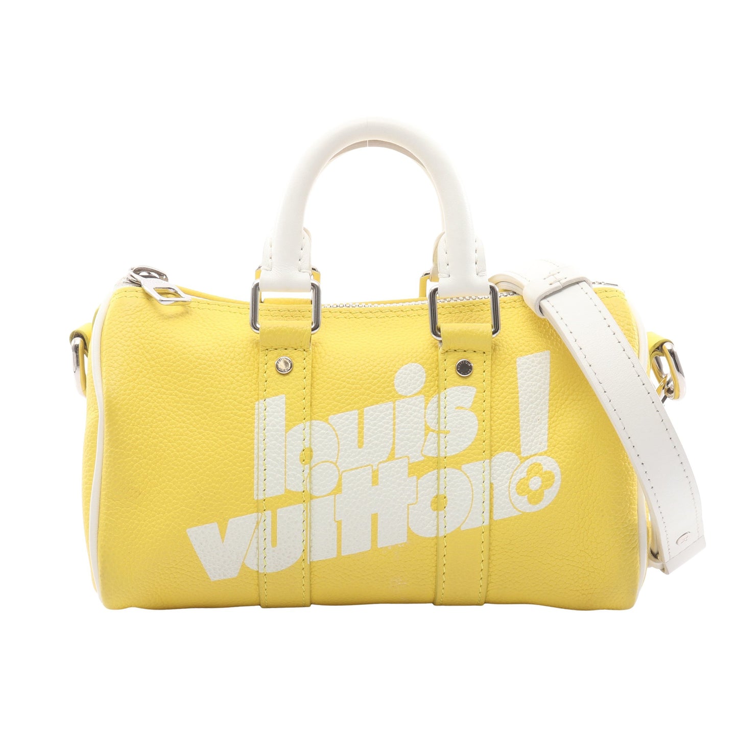 キーポルXS エヴリデイLV ハンドバッグ ミニボストンバッグ レザー イエロー ホワイト 2WAY ルイヴィトン バッグ LOUIS VUITTON