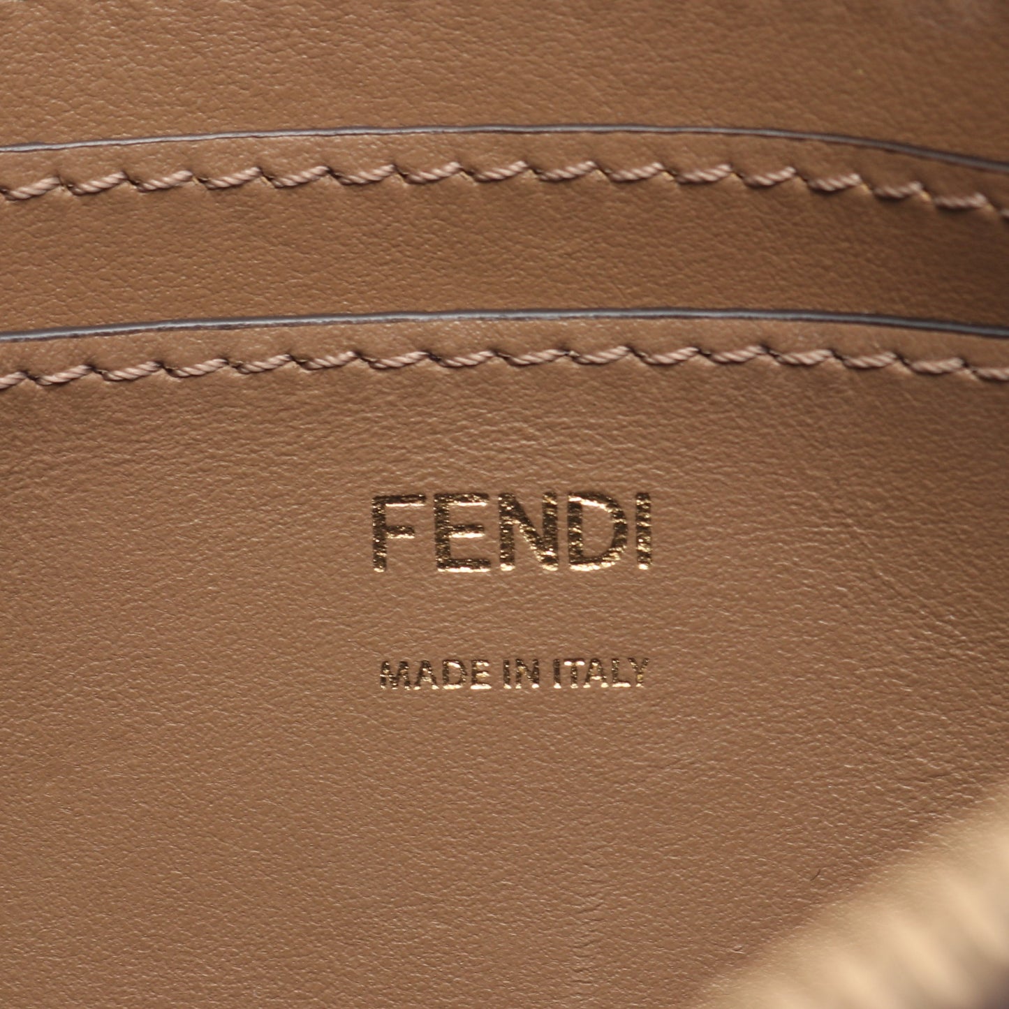 バゲットポーチ ズッカ チェーンハンドバッグ キャンバス レザー ブラウン ダークブラウン 2WAY フェンディ バッグ FENDI