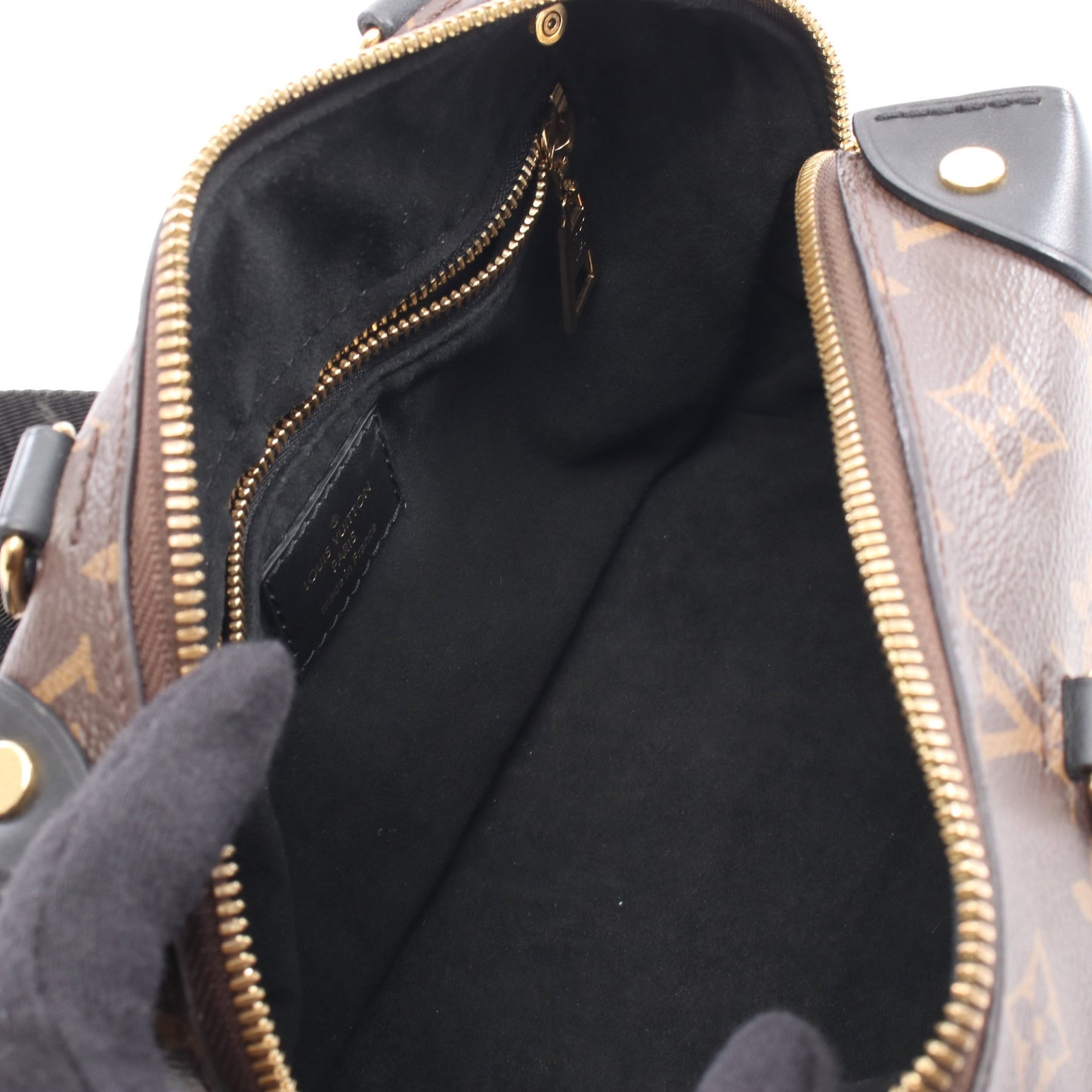 プティット マル スープル モノグラム ハンドバッグ PVC レザー ブラウン ブラック 2WAY ルイヴィトン バッグ LOUIS VUITTON