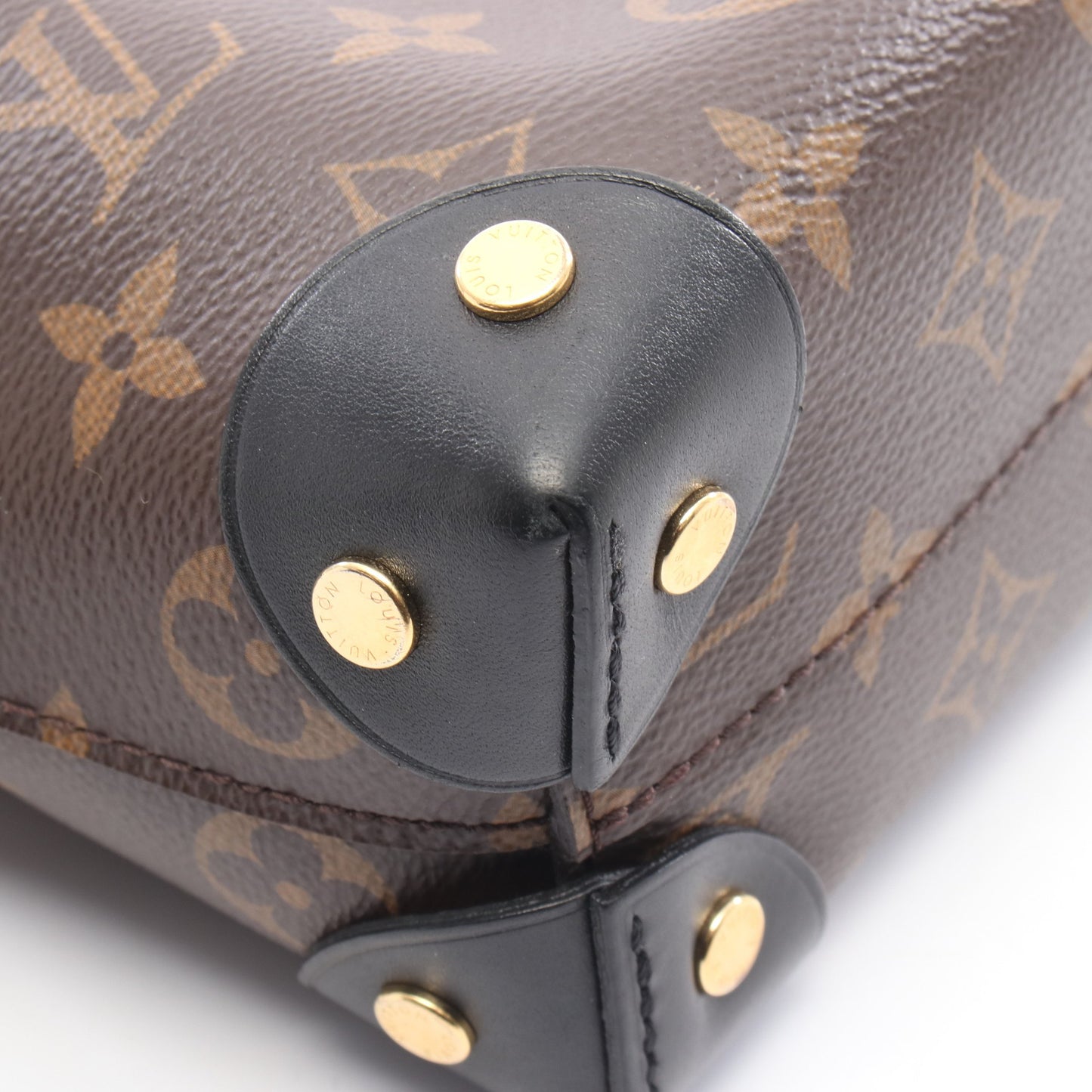 プティット マル スープル モノグラム ハンドバッグ PVC レザー ブラウン ブラック 2WAY ルイヴィトン バッグ LOUIS VUITTON