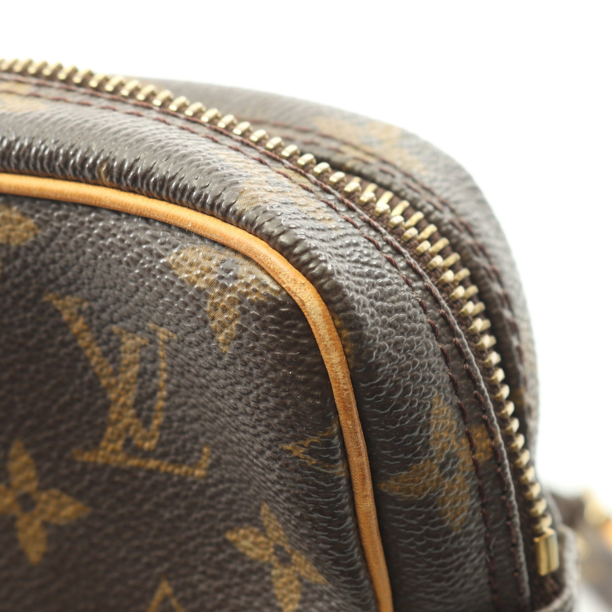 ダヌーブ モノグラム ショルダーバッグ PVC レザー ブラウン ルイヴィトン バッグ LOUIS VUITTON