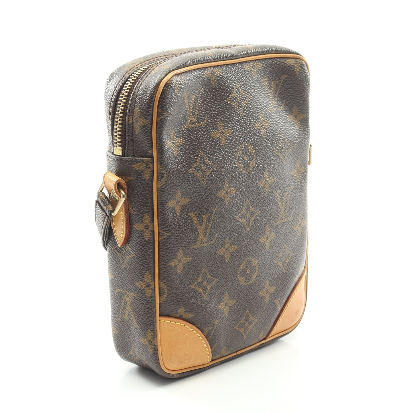 ダヌーブ モノグラム ショルダーバッグ PVC レザー ブラウン ルイヴィトン バッグ LOUIS VUITTON