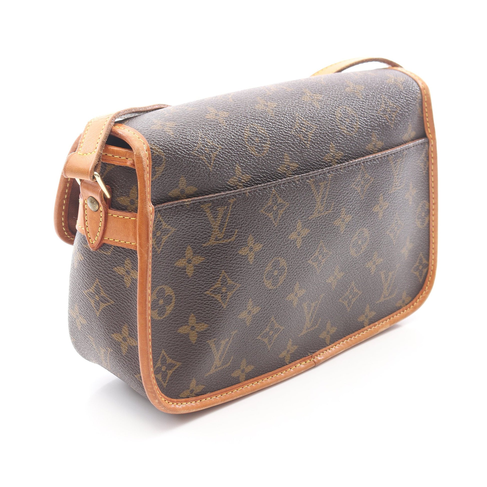 ソローニュ モノグラム ショルダーバッグ PVC レザー ブラウン ルイヴィトン バッグ LOUIS VUITTON