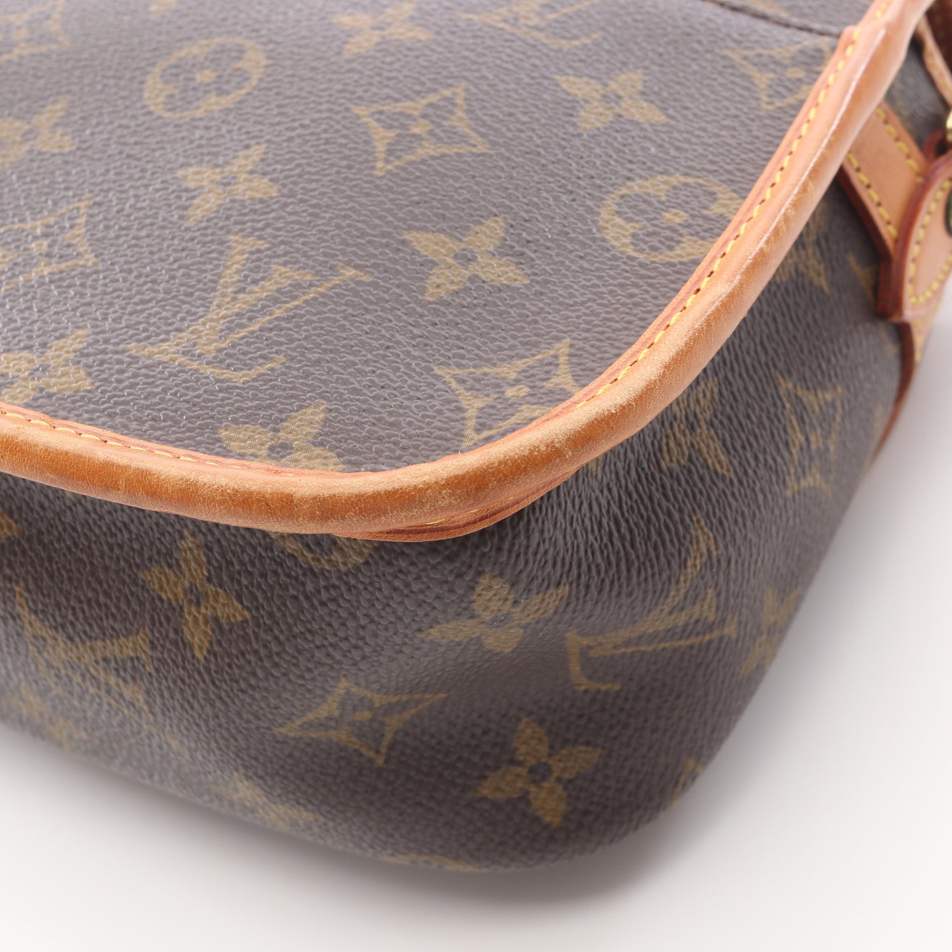 ソローニュ モノグラム ショルダーバッグ PVC レザー ブラウン ルイヴィトン バッグ LOUIS VUITTON