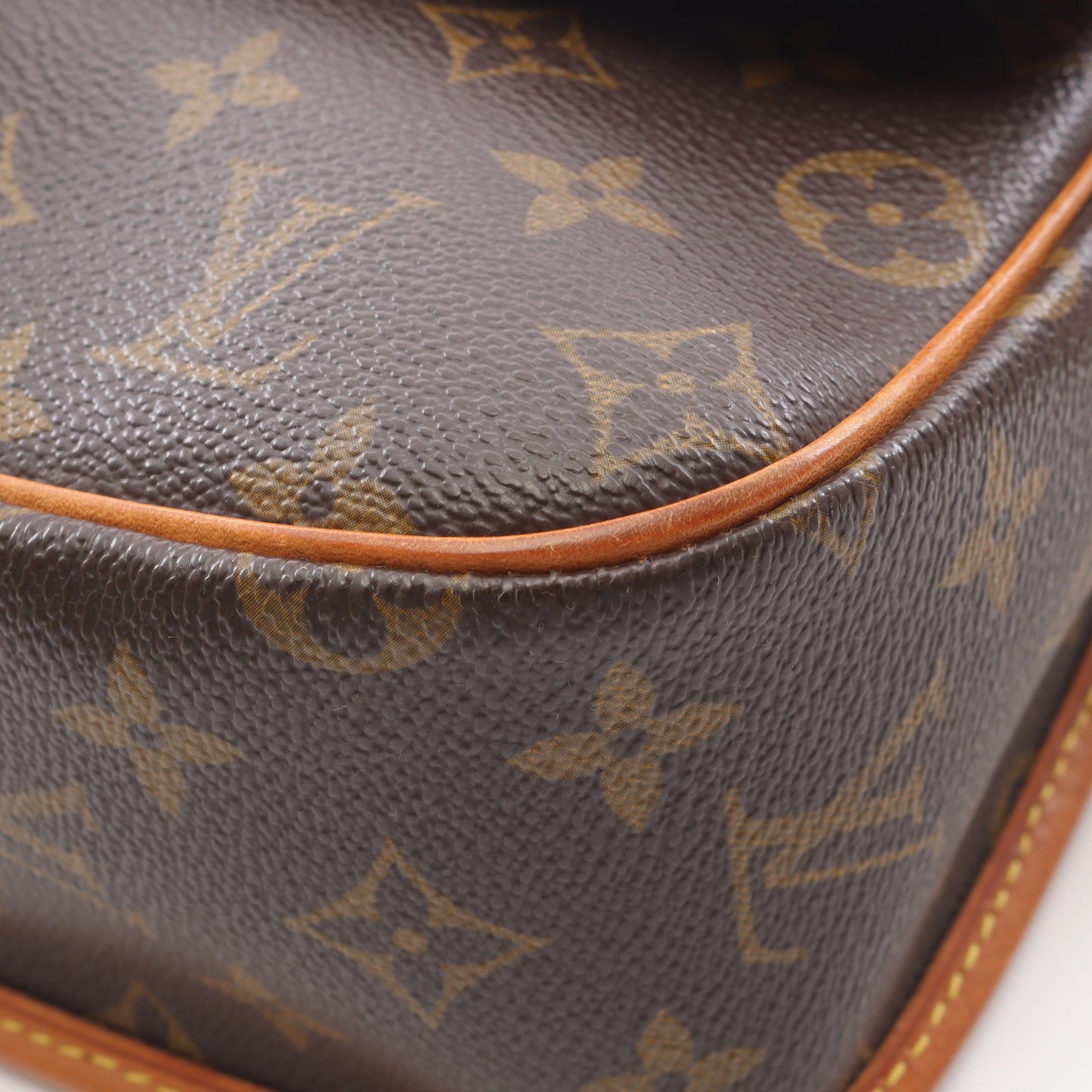 ソローニュ モノグラム ショルダーバッグ PVC レザー ブラウン ルイヴィトン バッグ LOUIS VUITTON