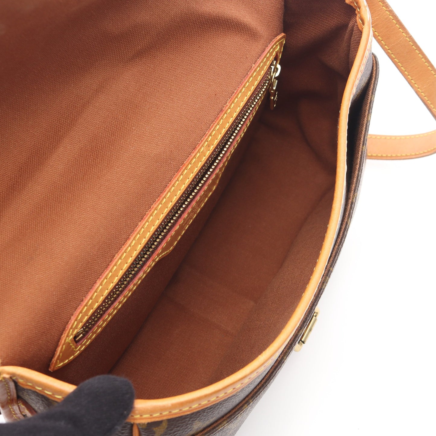 ソローニュ モノグラム ショルダーバッグ PVC レザー ブラウン ルイヴィトン バッグ LOUIS VUITTON