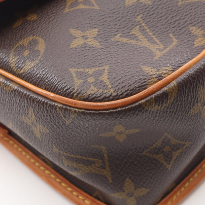 ソローニュ モノグラム ショルダーバッグ PVC レザー ブラウン ルイヴィトン バッグ LOUIS VUITTON