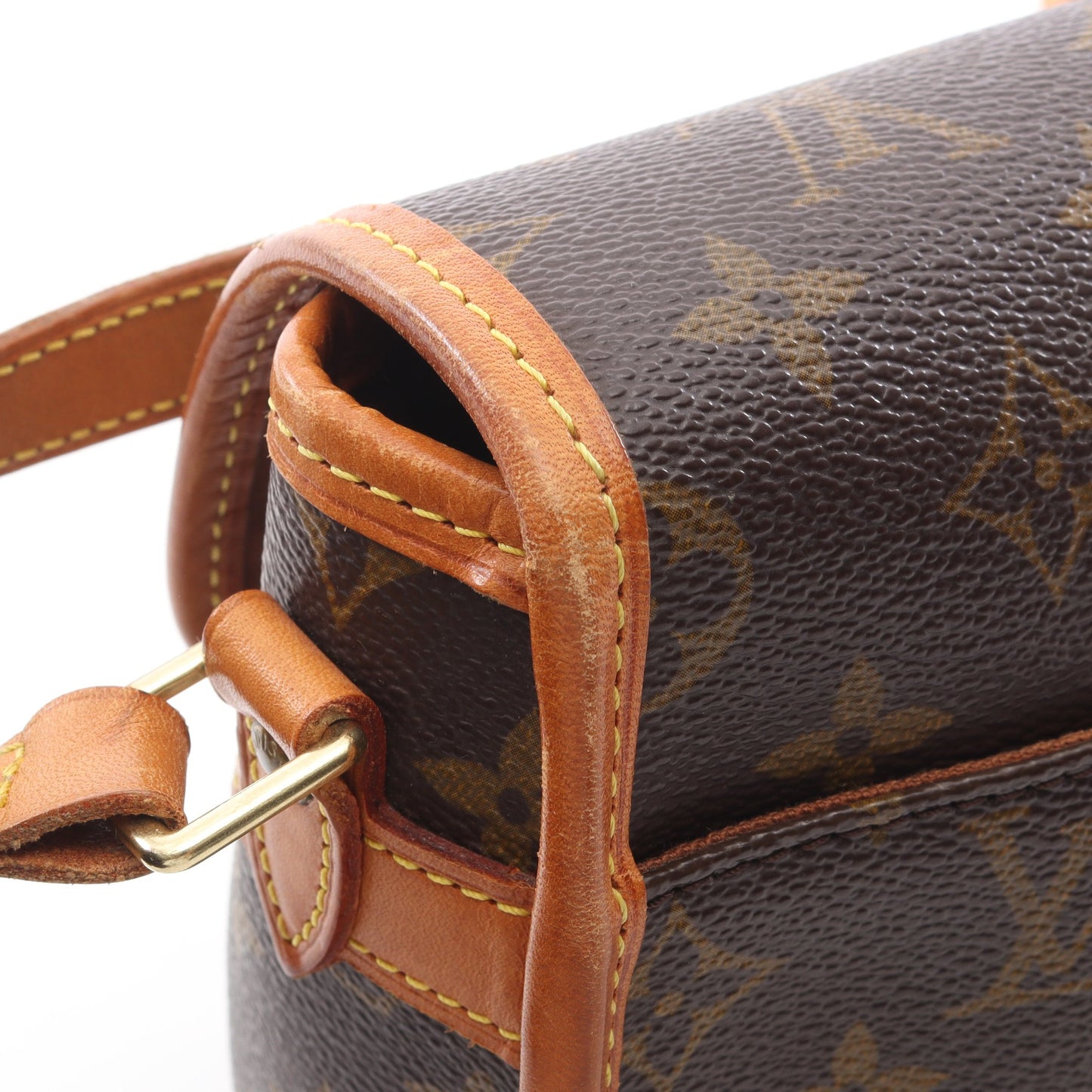 ソローニュ モノグラム ショルダーバッグ PVC レザー ブラウン ルイヴィトン バッグ LOUIS VUITTON