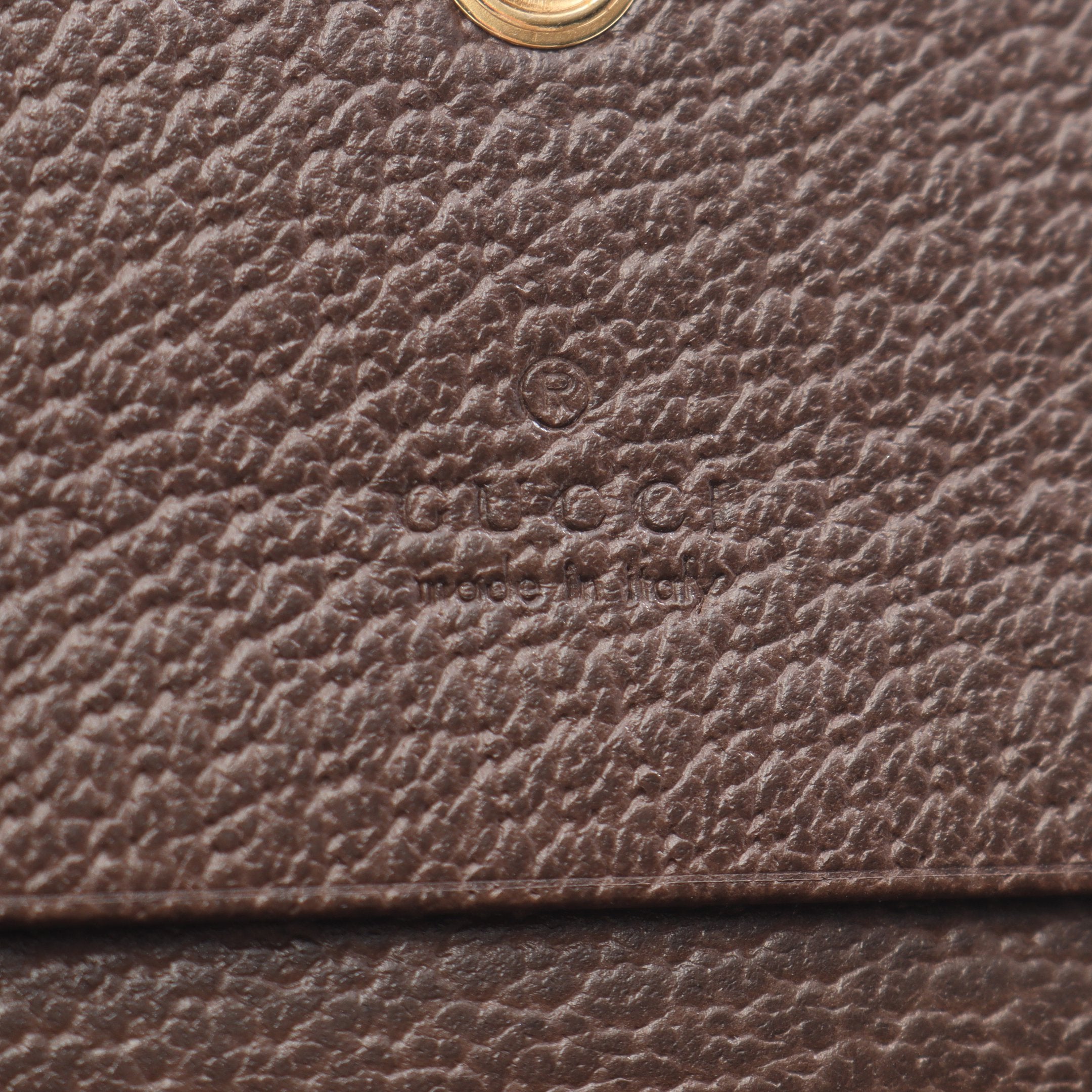 オフィディア GGスプリーム 二つ折り財布 PVC レザー グレーブラウン