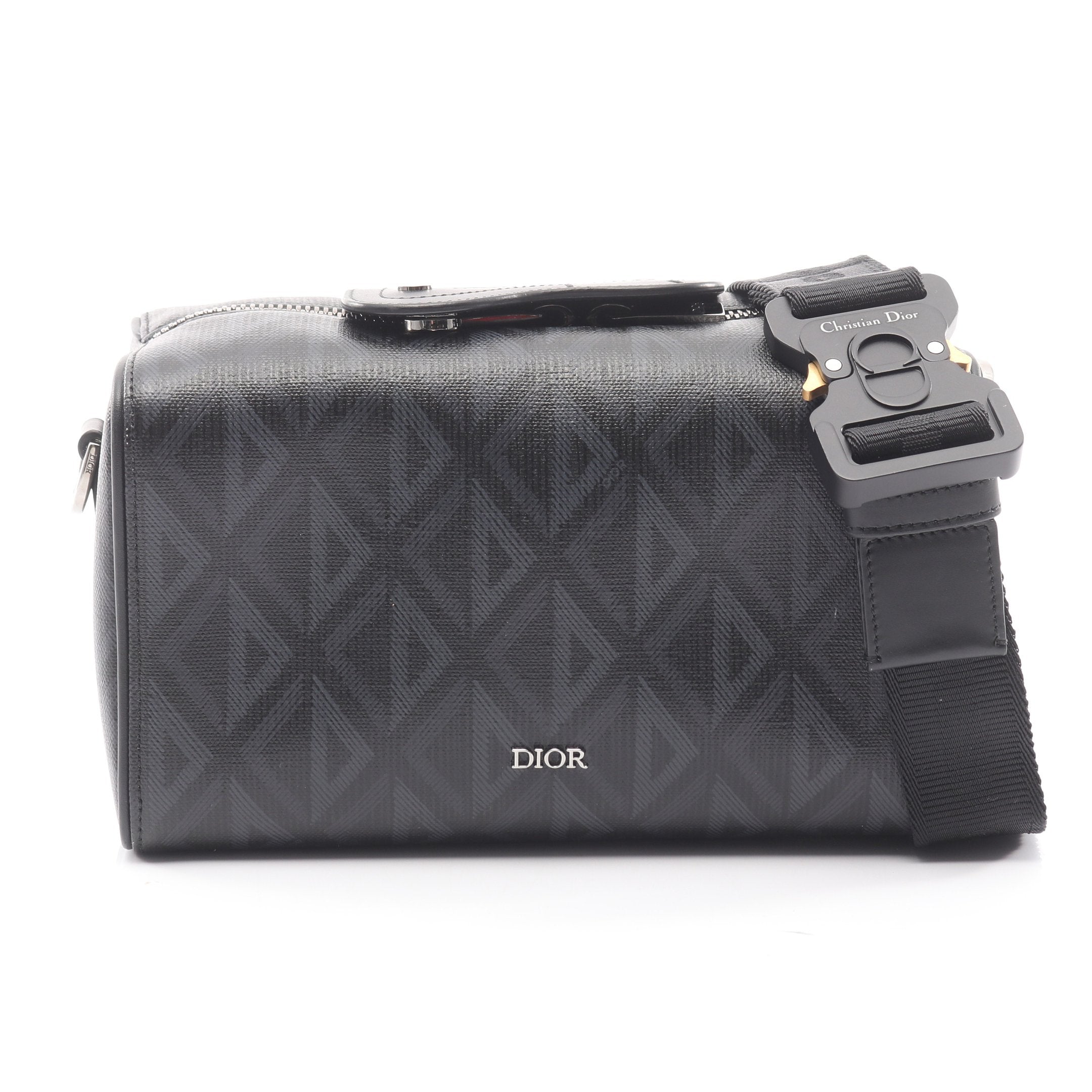 ランゴ22 CDダイヤモンド ショルダーバッグ PVC レザー ブラック