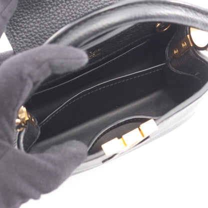 カプシーヌ MINI ノワール ハンドバッグ レザー ブラック 2WAY ルイヴィトン バッグ LOUIS VUITTON