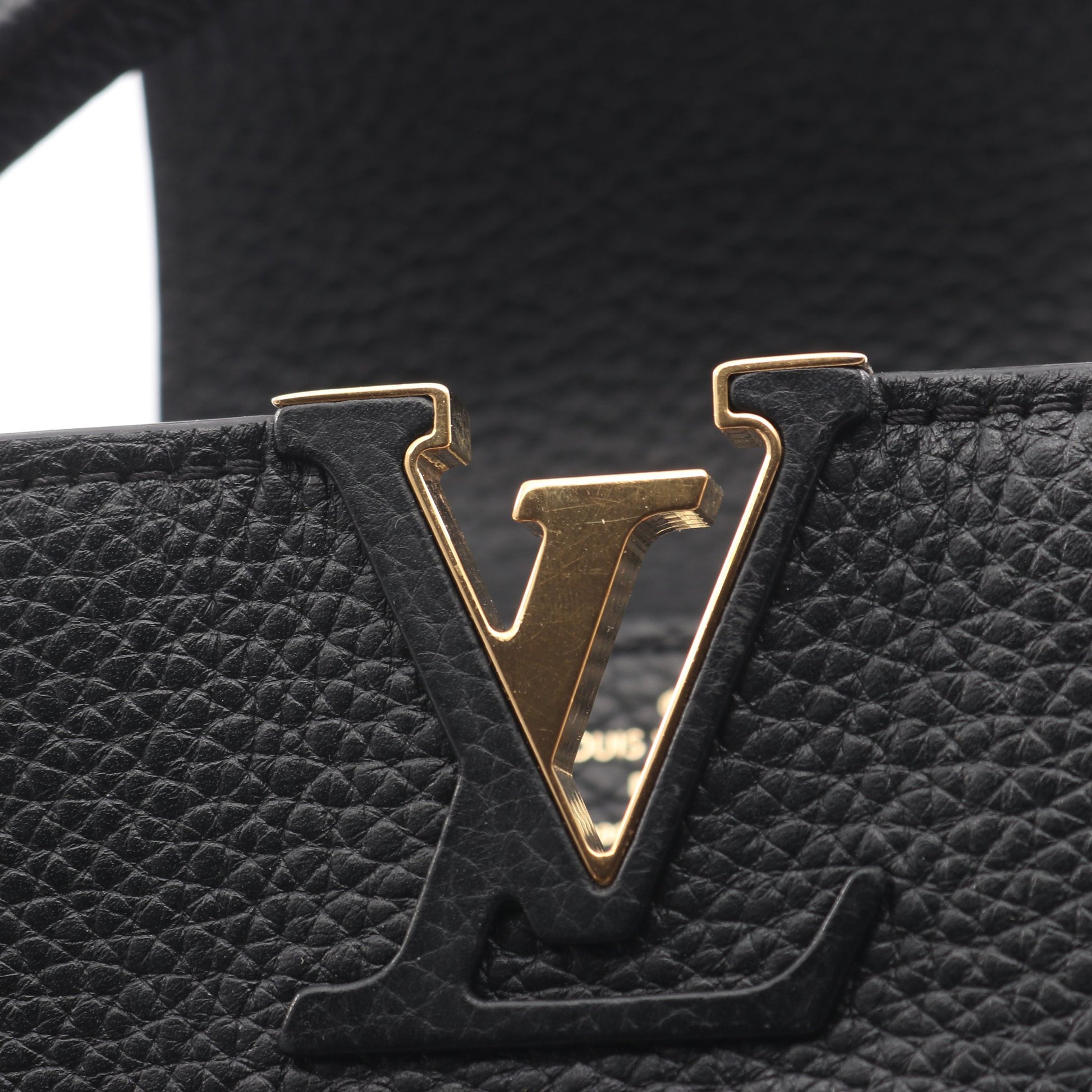 カプシーヌ MINI ノワール ハンドバッグ レザー ブラック 2WAY ルイヴィトン バッグ LOUIS VUITTON