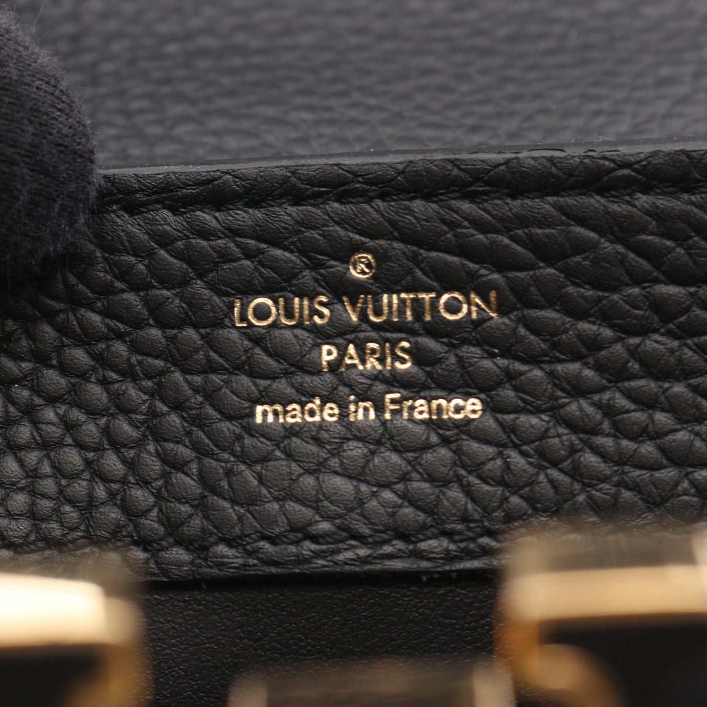 カプシーヌ MINI ノワール ハンドバッグ レザー ブラック 2WAY ルイヴィトン バッグ LOUIS VUITTON