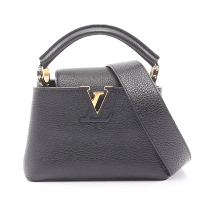 カプシーヌ MINI ノワール ハンドバッグ レザー ブラック 2WAY ルイヴィトン バッグ LOUIS VUITTON