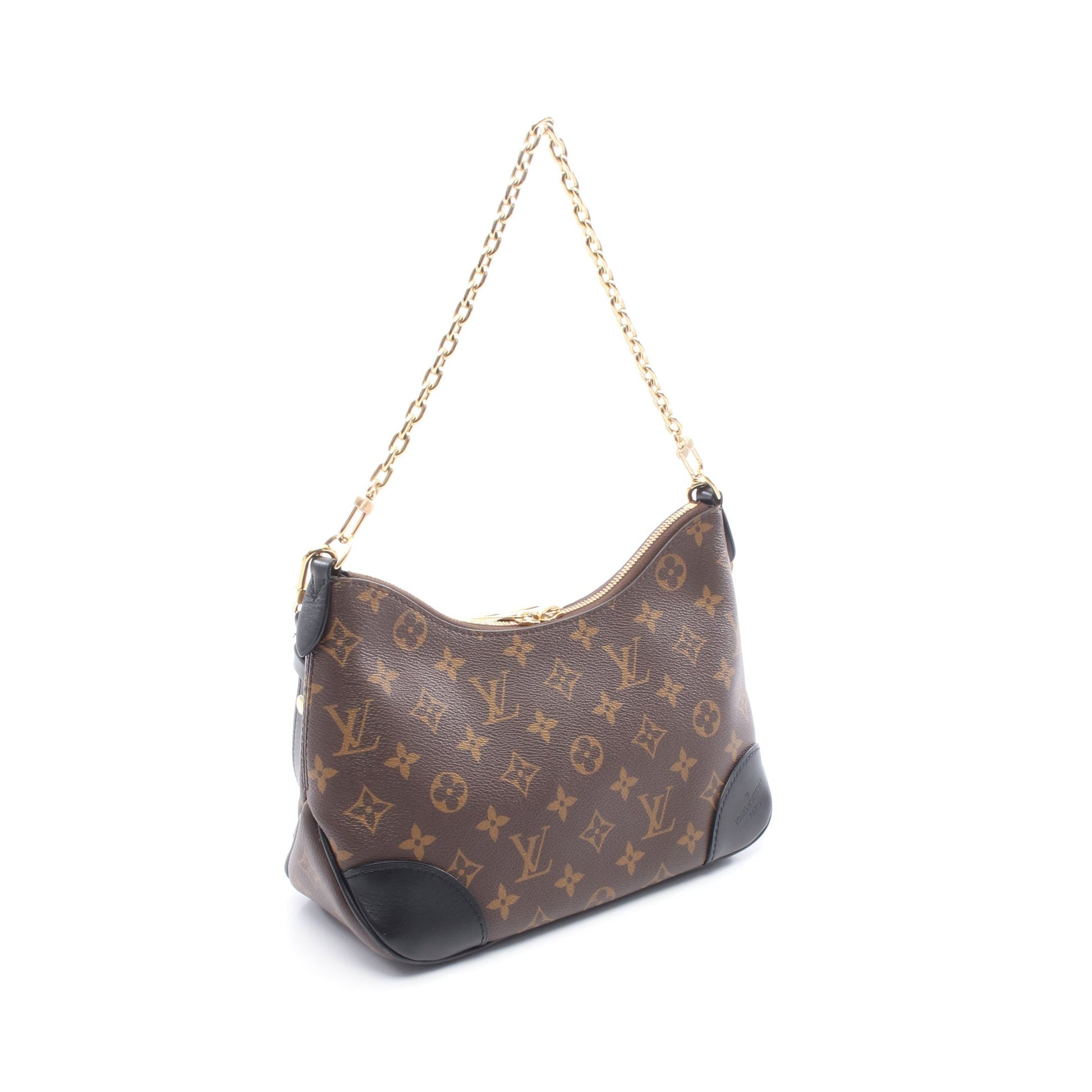 ブーローニュ NM モノグラム ノワール チェーンハンドバッグ PVC レザー ブラウン ブラック 2WAY ルイヴィトン バッグ LOUIS VUITTON
