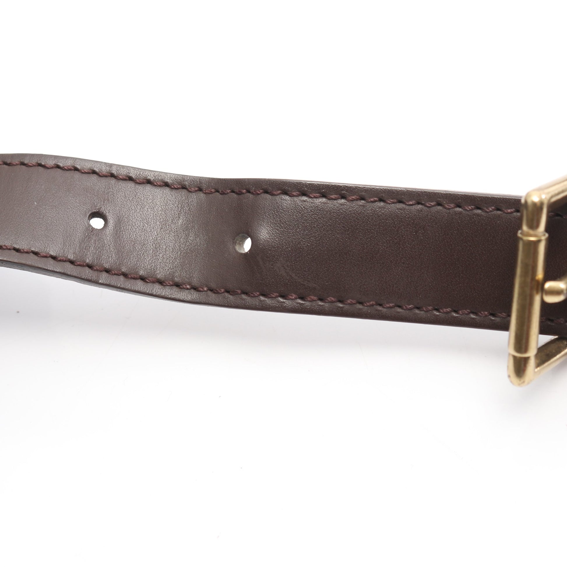 ポートベロー ダミエエベヌ ショルダーバッグ PVC レザー ブラウン ルイヴィトン バッグ LOUIS VUITTON