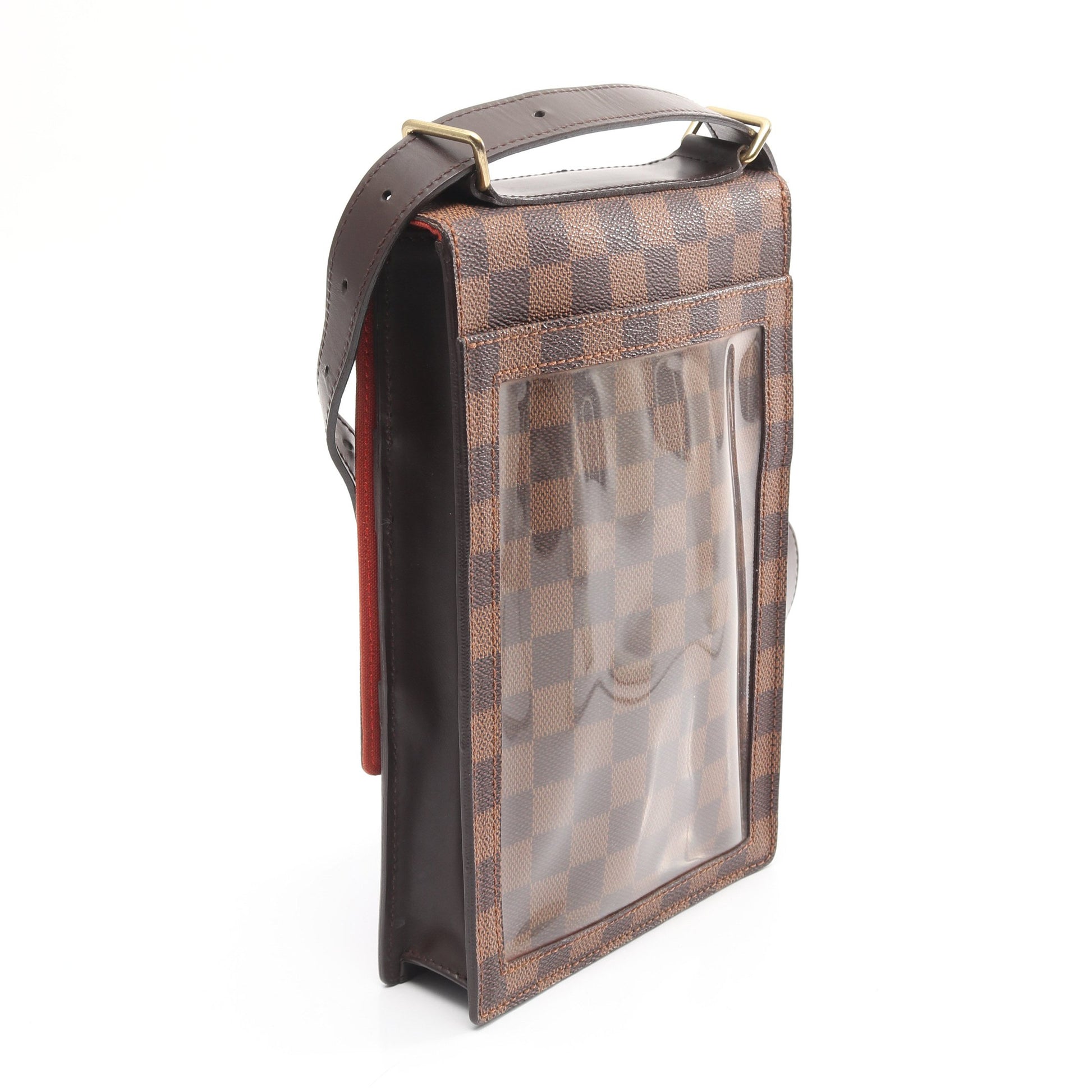ポートベロー ダミエエベヌ ショルダーバッグ PVC レザー ブラウン ルイヴィトン バッグ LOUIS VUITTON
