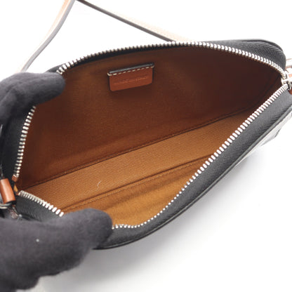 トリオンフ ホリゾンタル ポーチ ショルダーバッグ PVC レザー ブラック ブラウン セリーヌ バッグ CELINE