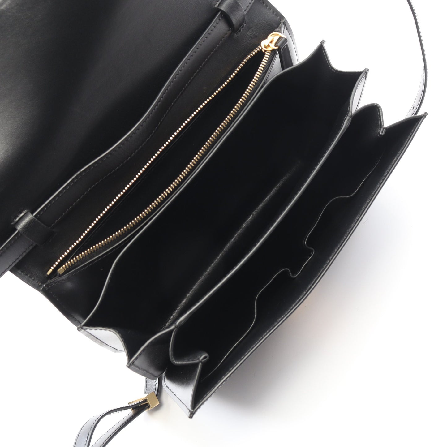 クラシックボックス ミディアム ショルダーバッグ レザー ブラック セリーヌ バッグ CELINE