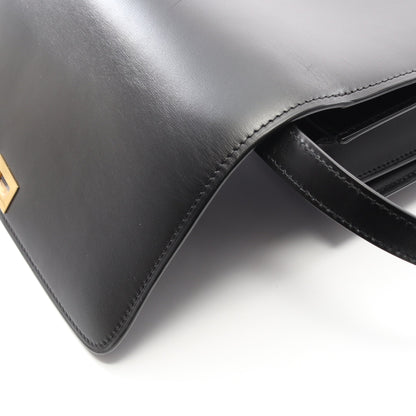 クラシックボックス ミディアム ショルダーバッグ レザー ブラック セリーヌ バッグ CELINE